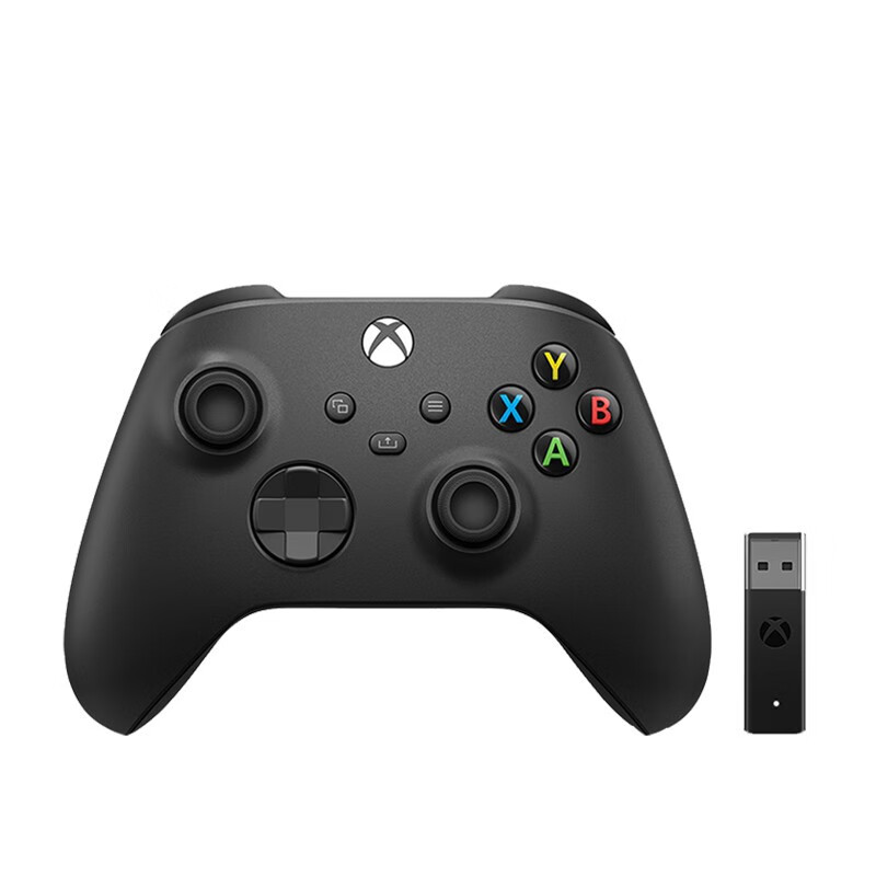 【新品】微软Xbox Series S/X无线控制器2020新款电脑PC蓝牙steam手柄 xbox 无线控制器【磨砂黑+win10接收器】 国行