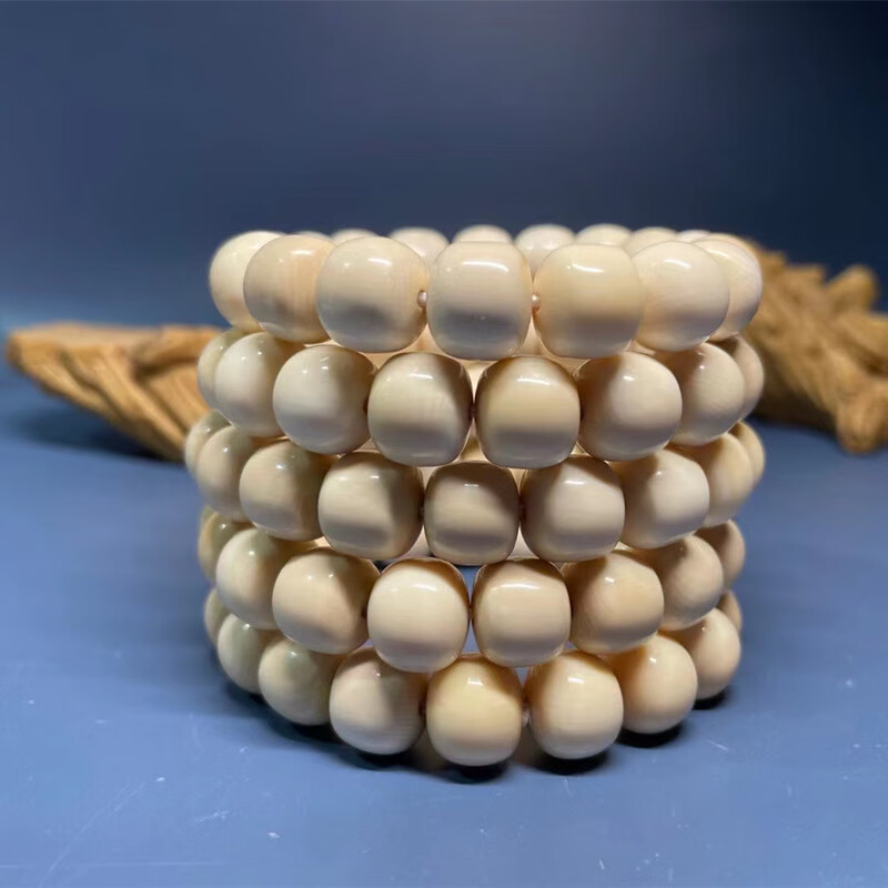 祥源昌猛犸象牙佛珠手串冰料老型桶珠手链108颗男女款配饰批发 8*7/23