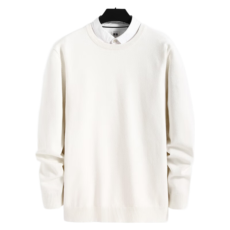 百亿补贴:真维斯(JEANSWEST)毛衣男秋冬新款针织衫青少年针线衫内搭保暖百搭纯色打底衫毛线衫 白色(常规) M(推荐100-110斤)52.9元