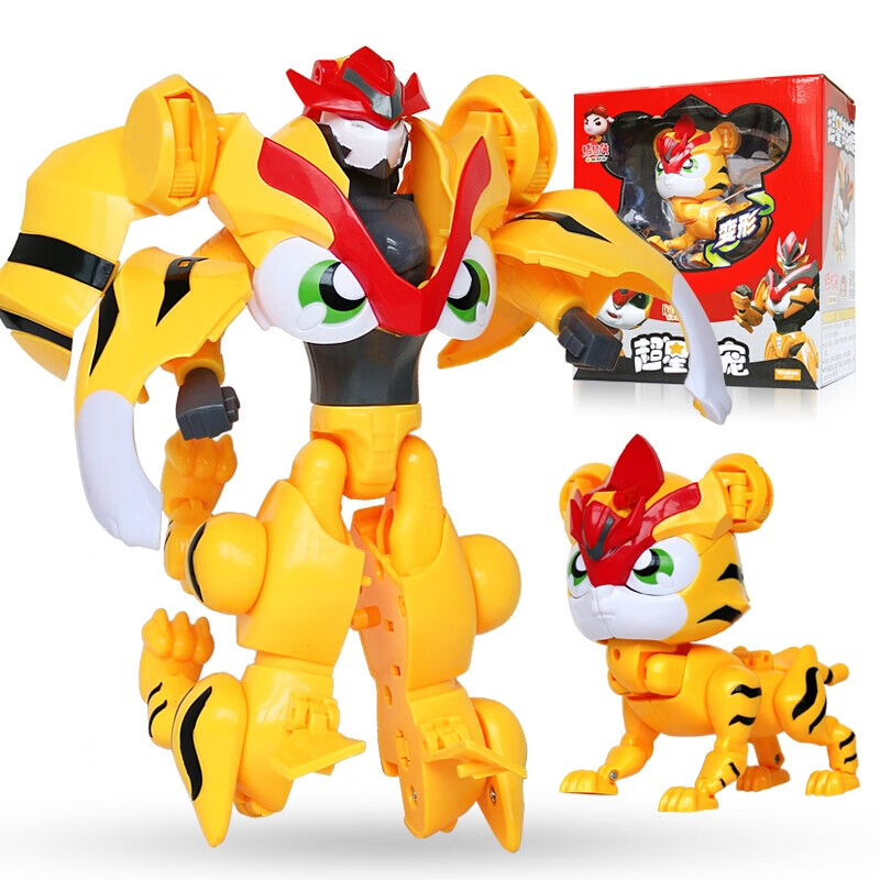 bond超星萌宠公仔变形合体机器人变身儿童玩具礼物 机器人铁拳虎-阿五