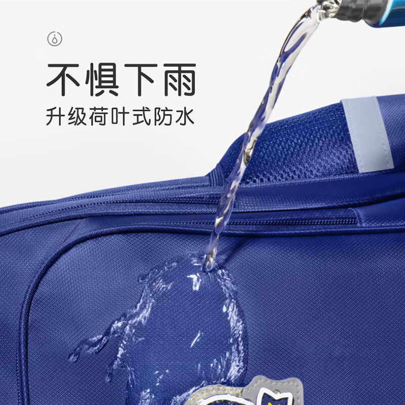 醇龙（CHUNLONG） 书包小学生男女生一二三四五六年级双肩包减负双肩格定制印logo 宝蓝小号6387（无礼品）
