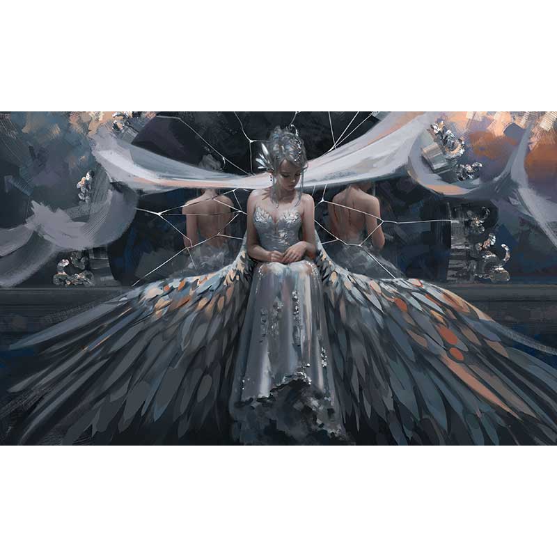 海报墙贴海琴烟风铃云娜大绘插画宿舍壁画装饰定制 乳白色 鬼刀01 40*