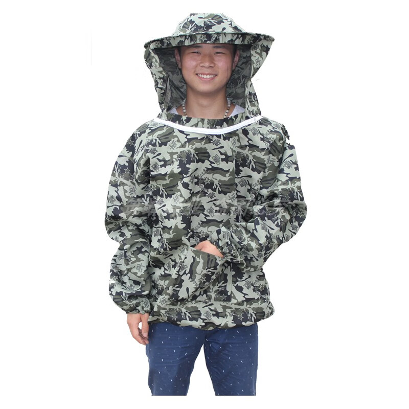狮伽防蜂衣半身养蜂防护衣服养蜂人加厚透气专用防蛰蜂帽子蜜蜂面罩