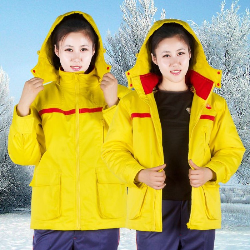 沐筠加油站工作服冬季中国石油加油站工作服装中石油加厚棉衣棉袄中国