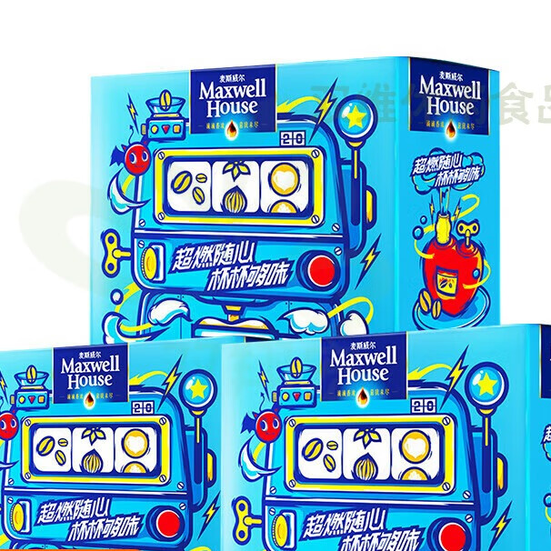 麦斯威尔咖啡速溶馆藏拿铁香草卡布奇诺榛果白咖啡粉60条盒装饮品 馆藏*【3盒共60条】