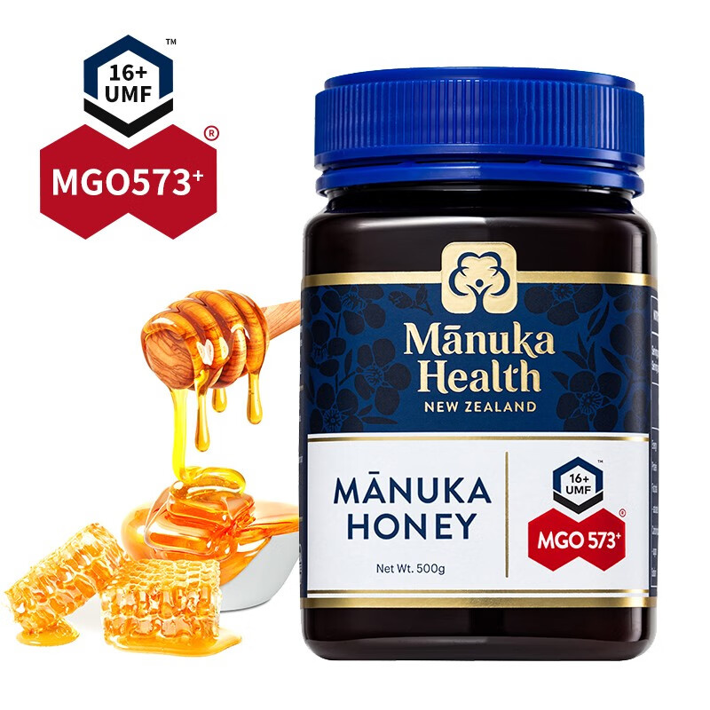 蜜纽康(Manuka Health) 麦卢卡蜂蜜(MGO573+)(UMF16+)500g 花蜜可冲饮冲调品 新西兰原装进口