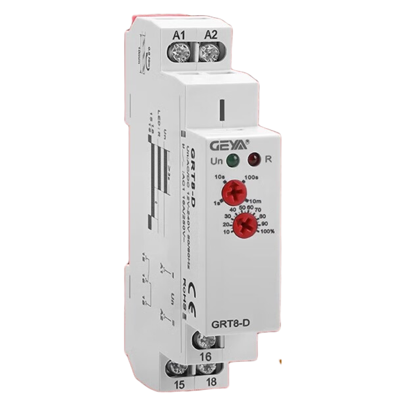���ǵ��� GEYA�ϵ���ʱʱ��̵��� ��ʱ�ϵ�ʱ��ɵ�GRT8-D ��ֱ��ͨ��AC/DC12-240V