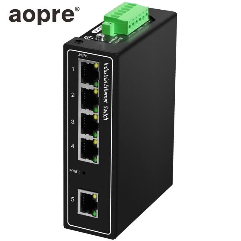 aopre 欧柏互联TE605F工业交换机百兆千兆5口8口网络交换机非管理型防雷交换机导轨式D805F 工业级 百兆5口交换机【D805F】 不配电源