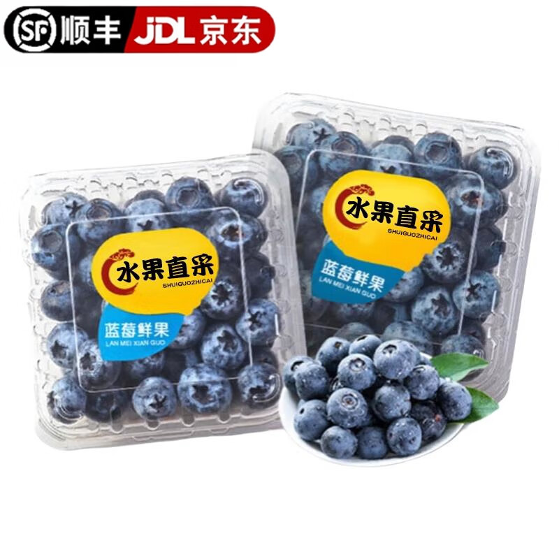 蓝莓【JD/顺丰-多地次日达】超大果国产新鲜当季水果送礼品物