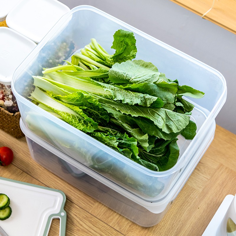禧天龙保鲜盒冰箱收纳盒塑料储物盒 密封盒生鲜蔬菜水果冷藏冷冻盒大中小容量组合装 7.3L 冰箱冷藏软盖2个装