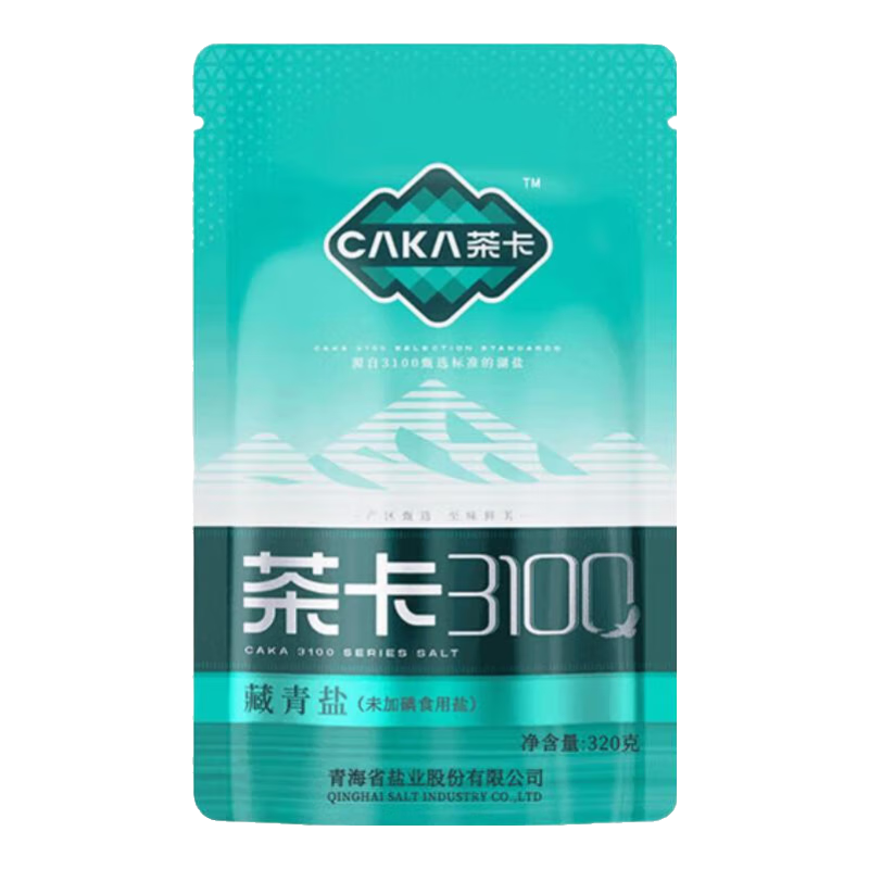 茶卡藏青盐未加碘天然湖盐无抗结剂无添加食用盐自然结晶青藏高原湖盐 未加碘3100藏青盐5包