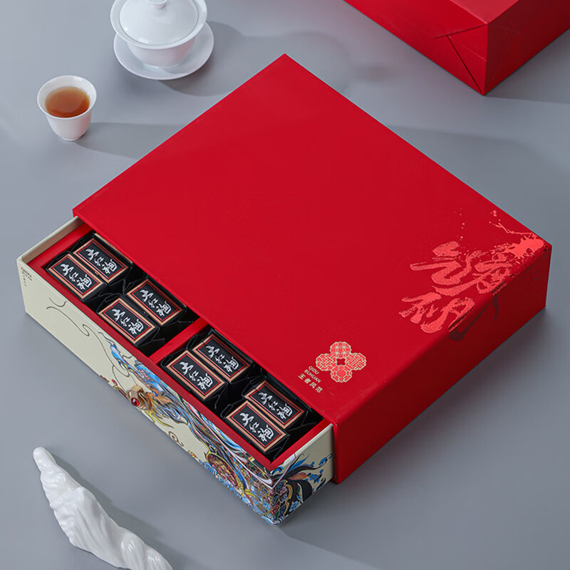 礼盒空盒半斤一斤红茶金骏眉小种通用包装盒茶叶盒 气度不凡_红色单层