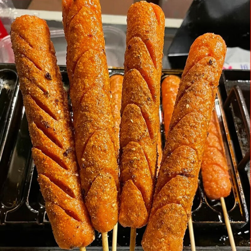 夫宇脆皮烤肠淀粉肠 100g 黄金脆皮烤肠 淀粉肠  商用烧烤食材 约100