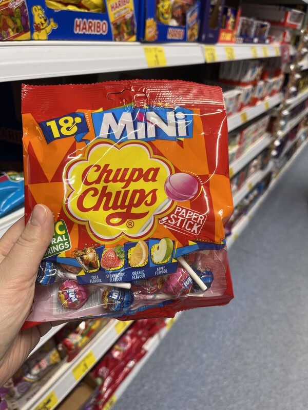 英国chupa综合水果维生素纯水果汁棒棒糖水果糖宝宝健康零食