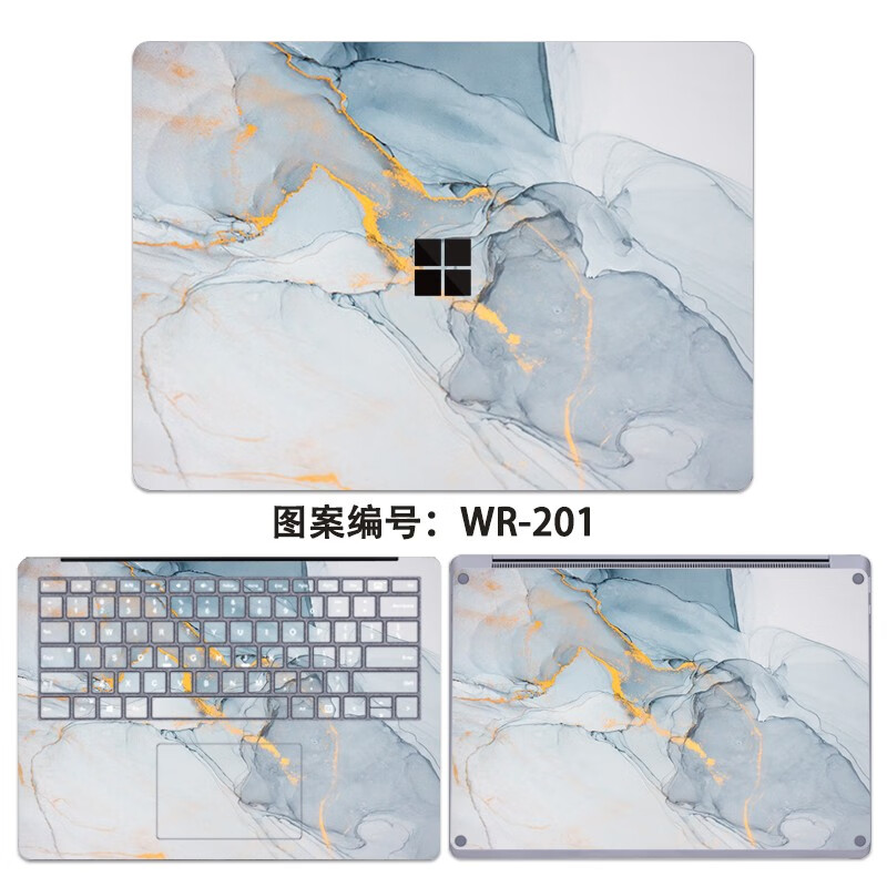 微软Surface laptop3/4/5贴纸laptop go2笔记本贴膜book3外壳机身保护膜 微软Surface Laptop go 2 A面