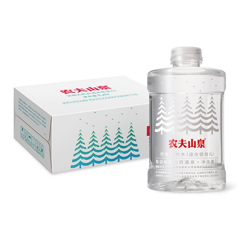 农夫山泉 母婴水饮用水 饮用天然水(适合婴幼儿) 1l*12瓶 整箱装 饮用