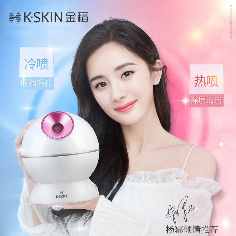 金稻（K-SKIN）美容器 蒸脸器 美容仪 冷热喷 纳米离子 喷雾补水仪 面膜搭档 蒸脸仪 KD23313 白色