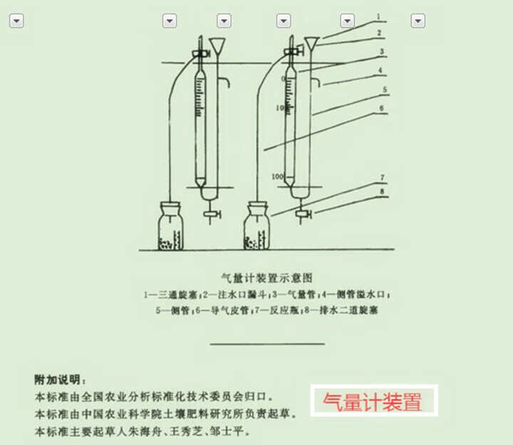 气量计装置土壤中碳酸盐的测定皂膜流量计100ml整套玻璃仪器定制