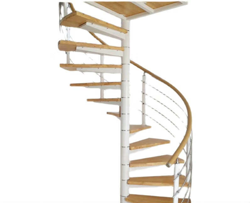 可狄旋转楼梯室内阁楼复式楼家用实木钢木圆形别墅loft公寓定制楼梯