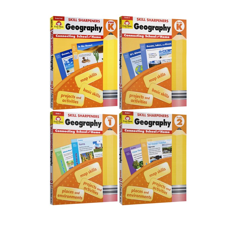 Evan Moor Skill Sharpeners Geography PreK K 1 2 