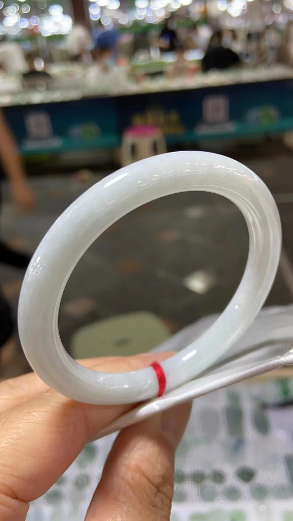 伊人意 翡翠玉圈叮咚手环a货缅甸玉首饰饰品工艺品礼品 52-53