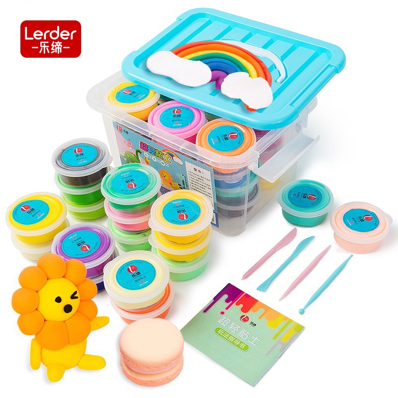 乐缔 儿童玩具超轻粘土36色彩泥粘土橡皮太空泥手工diy男女孩生日礼物