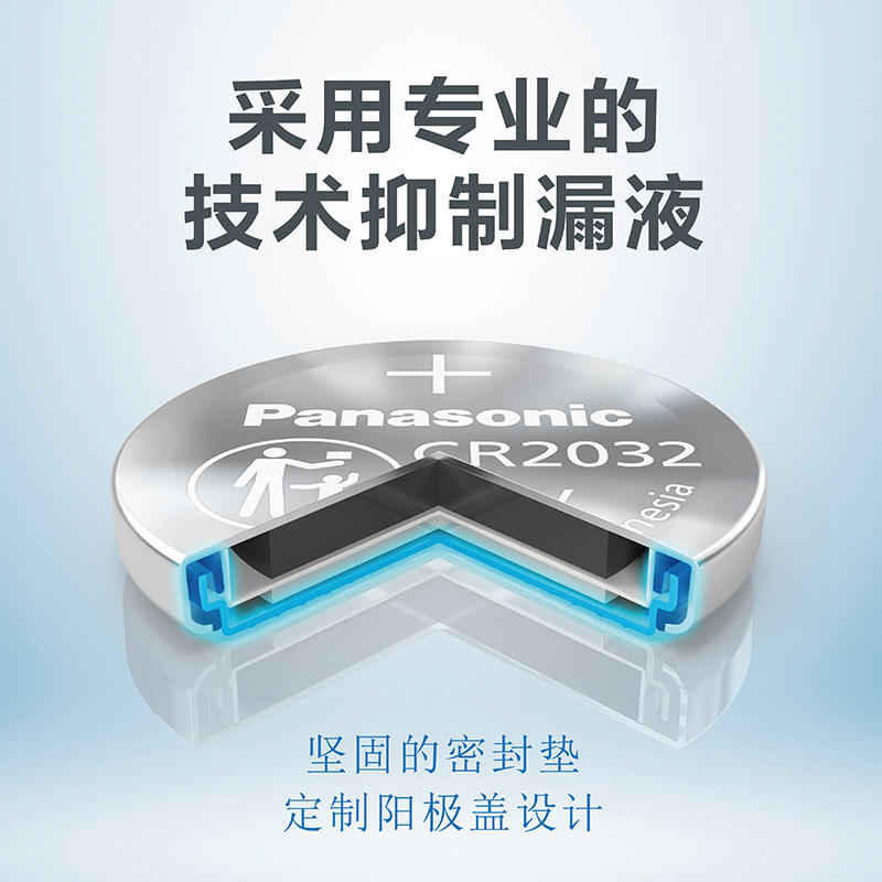 松下(Panasonic) 松下纽扣电池适用本田雅阁思域飞度CRV XRV URV皓影冠道凌派缤智 图中A款外观钥匙电池2粒(CR2032)