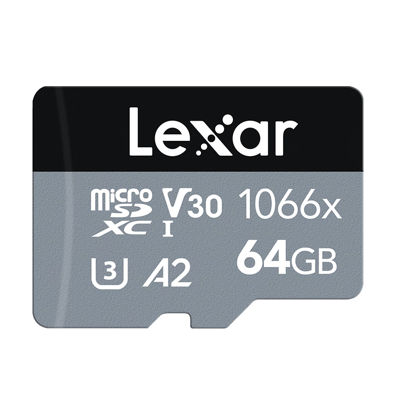 �׿�ɳ��Lexar��64GB TF(MicroSD)�洢��V30 ��160MB/s �����˻��˶����Action5/Pocket3�Ƽ��ڴ濨 (1066x)