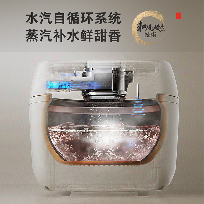 东芝(TOSHIBA)小白露鲜饭煲 和风炊蒸汽补水IH立体双热源加热健康发芽米 3mm锻造铜釜家用电饭煲 小白露蒸汽补水鲜饭煲 4L 一煲三釜