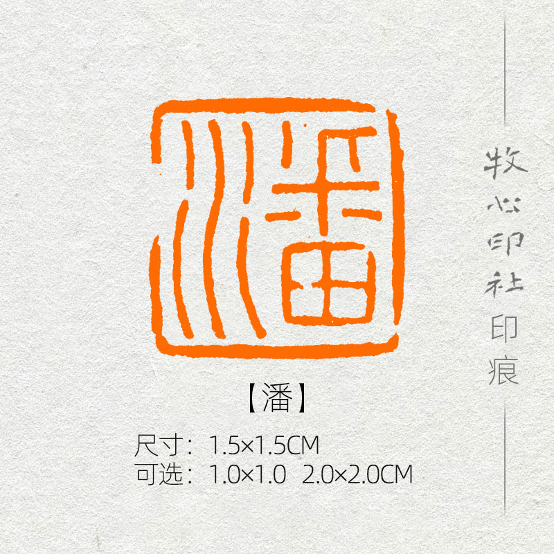 潘 姓氏章成品闲章手工篆刻小楷硬笔书法印章落款章名章xs138 1.0 1.