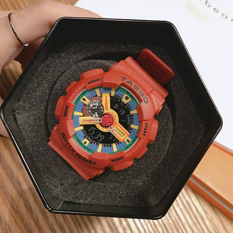 【官方旗舰】卡西欧情侣手表同款tasgo纯色新款电子表防水学生青少年