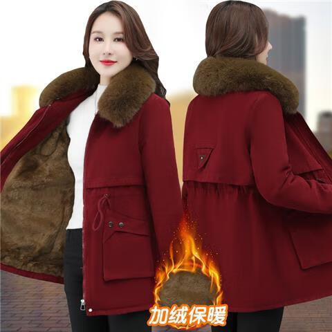 梵钰汐派克中长款棉衣2023新款女装冬加绒加厚棉服今年流行棉袄外套