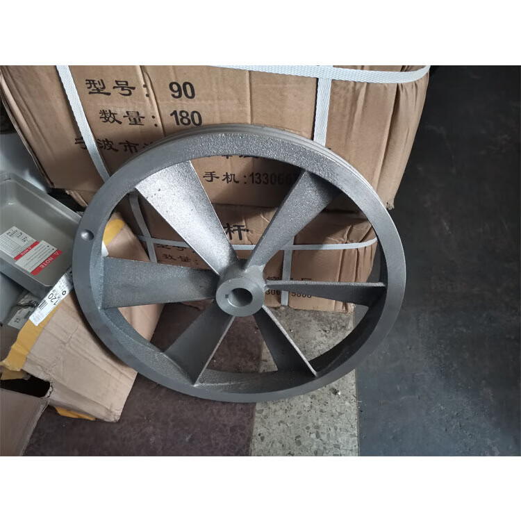 空壓機皮帶輪捷E65EV80E90E80鐵輪機頭輪子7.5KW10HP 直徑400內(nèi)徑24*29