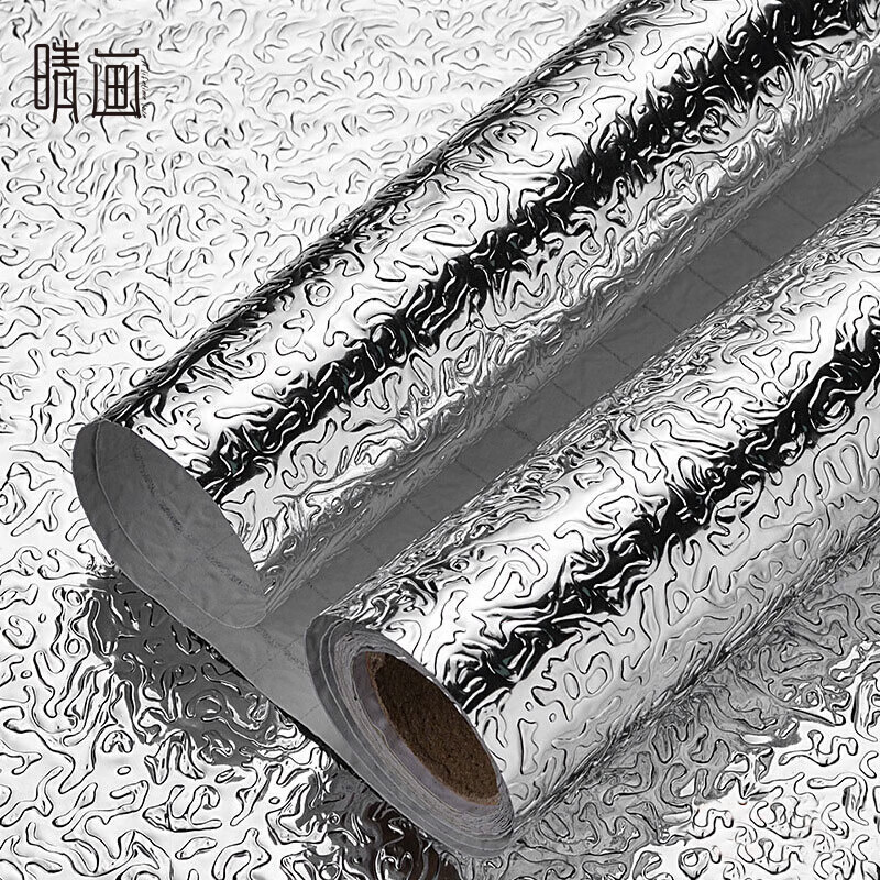 晴画(A lifetime love)铝箔厨房防油污贴纸耐高温灶台防水防潮自粘橱柜台面 橘皮纹60cm*10米