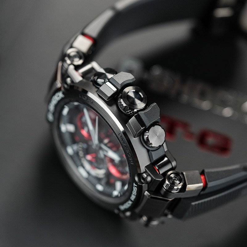 卡西欧(casio) 男表g-shock钢铁之心mtg太阳能动力蓝牙运动手表夜光