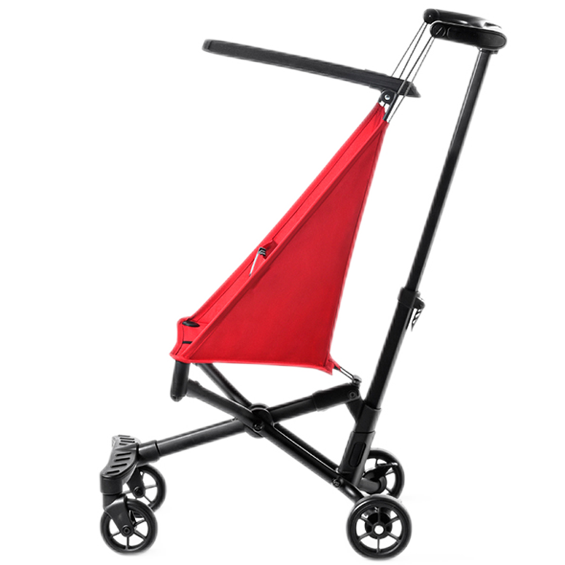 小虎子新款铝合金轻便折叠婴儿手推车简易可登机推车遛娃神器 t18红色