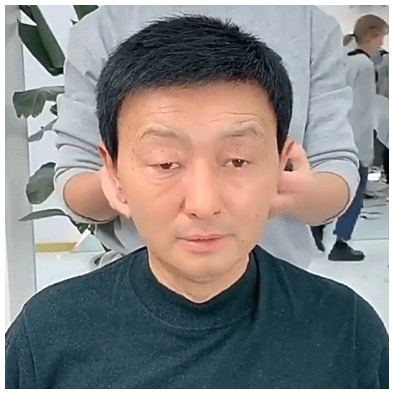 长发公主假发男短发真发男士假发帅气送爸爸真人发丝平头寸头光头假发