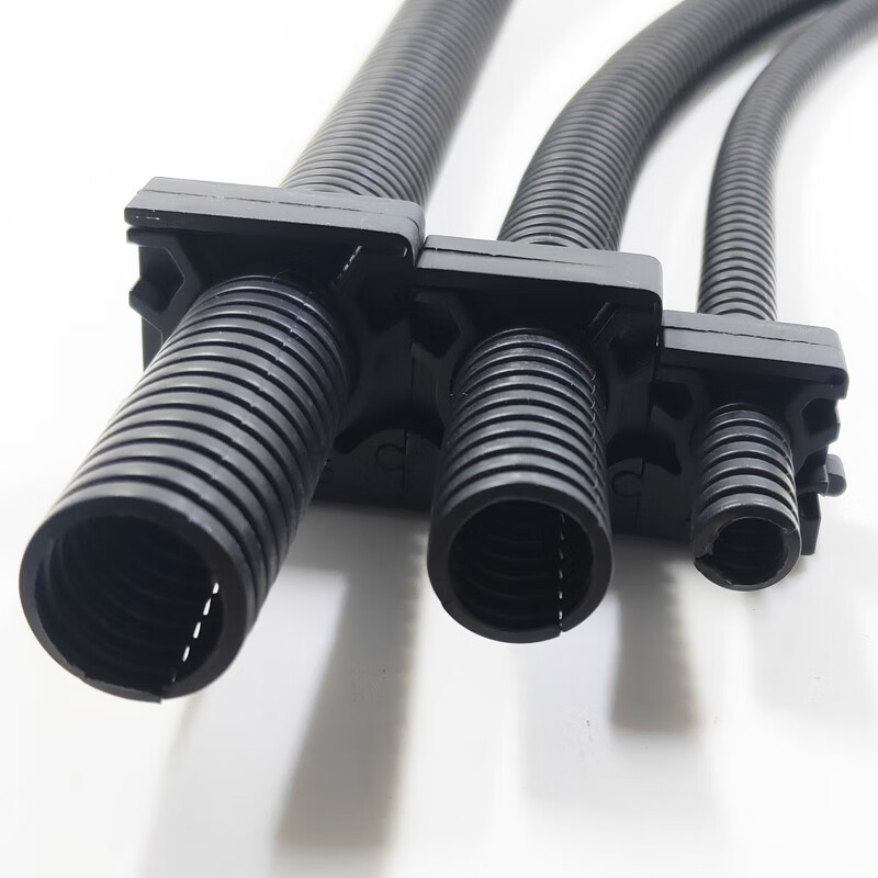 甜苗苗塑料波纹管固定支架a66尼龙固定座管夹卡箍可拼接软管连体支架