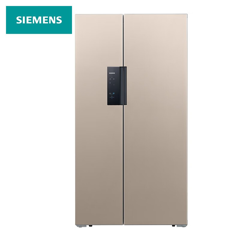 西门子(SIEMENS) 610升 变频风冷无霜 双循环冰箱双开门对开门冰箱 大容量 BCD-610W(KA92NE33TI) 浅金色