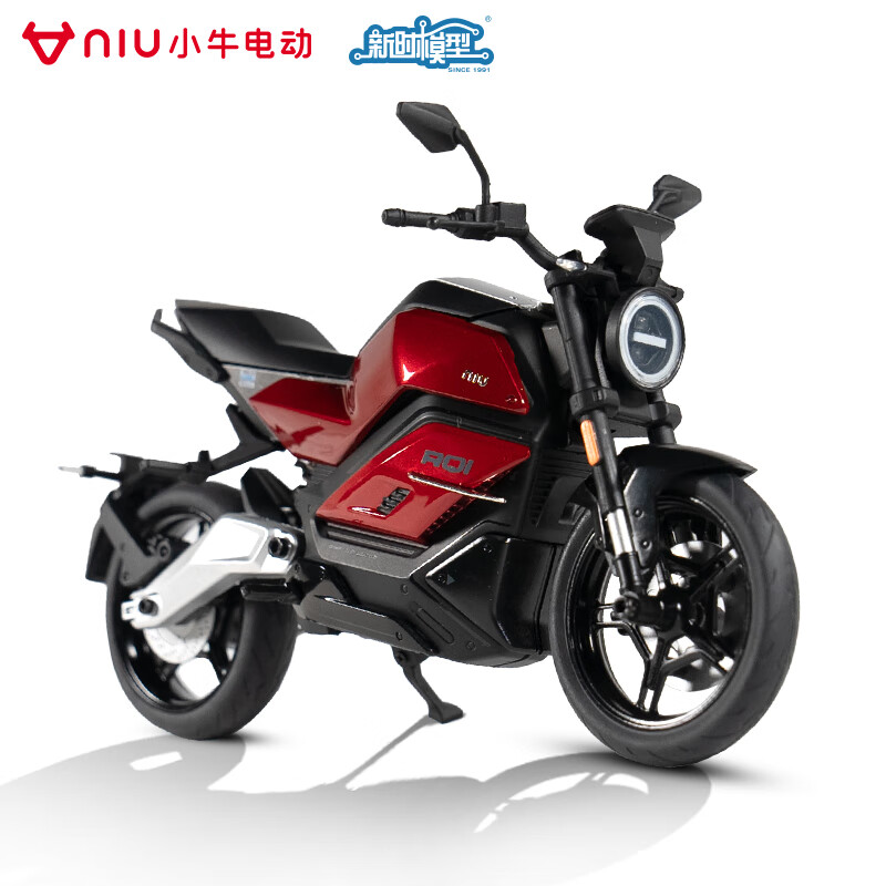 suyata新时模型小牛rqi电动摩托赛车合金机车车模成品摆件1/12 雷霆模