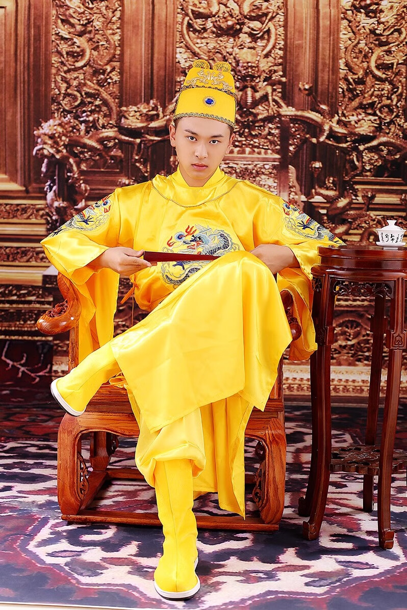 菲奢兰皇上衣服古代明制龙袍皇帝服装明朝王爷太子汉服中国风明代古装