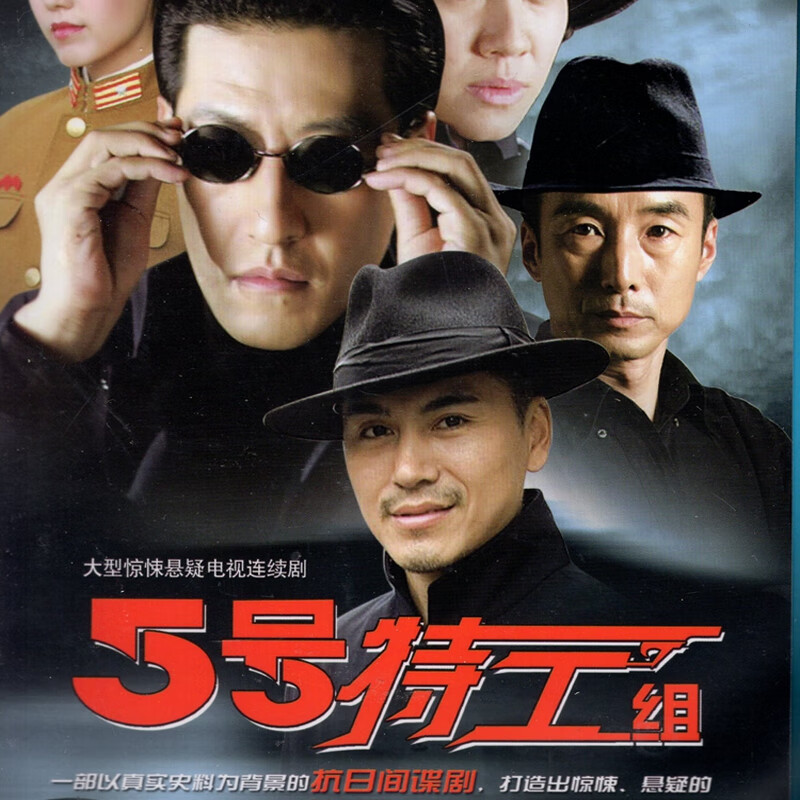 eaeonxe抗日战争谍战电视剧 5五号特工组13部 dvd光盘碟片全集刘琳