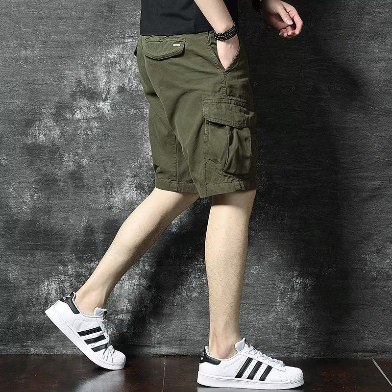 恺吉锐工装短裤男夏季港风潮牌宽松百搭休闲五分裤时尚潮流显瘦运动