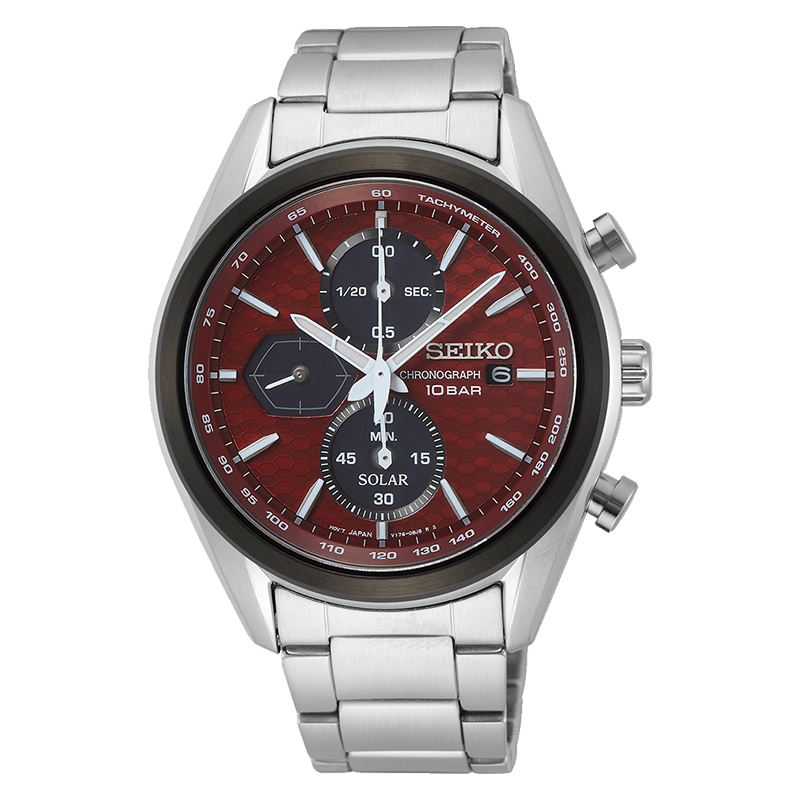 精工seiko太阳能手表三眼计时系列男士腕表百搭时尚男表生日礼物ssc