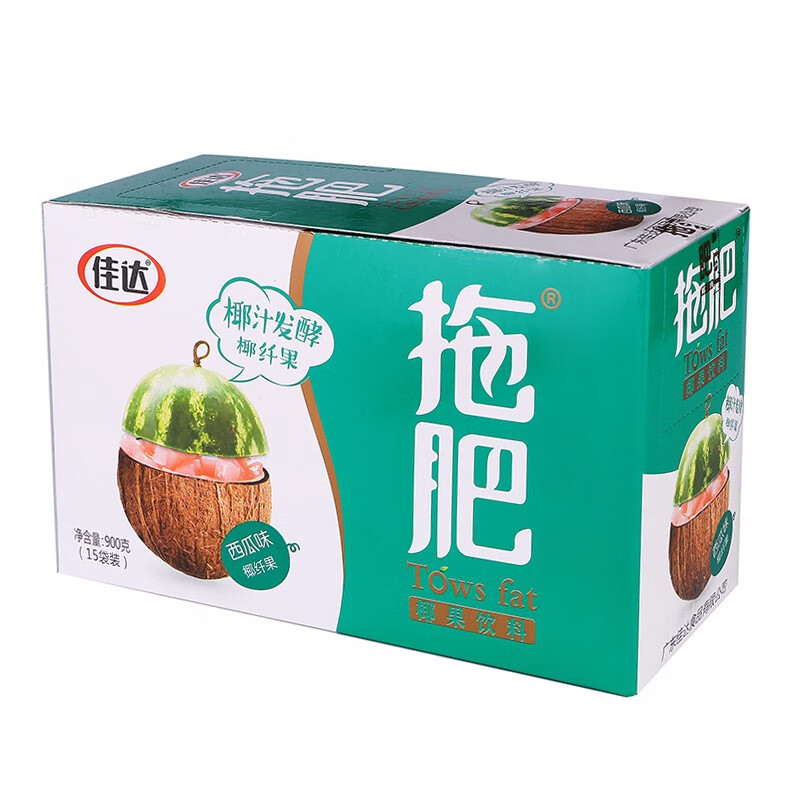 拖肥佳达托肥15袋/*60g盒装拖肥椰果肉粒果冻多种口味新款怀旧零食