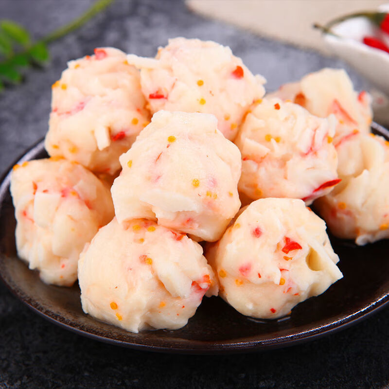 虎钢馋龙虾丸新鲜正宗火锅食材关东煮麻辣烫手工虾滑龙虾球可批发