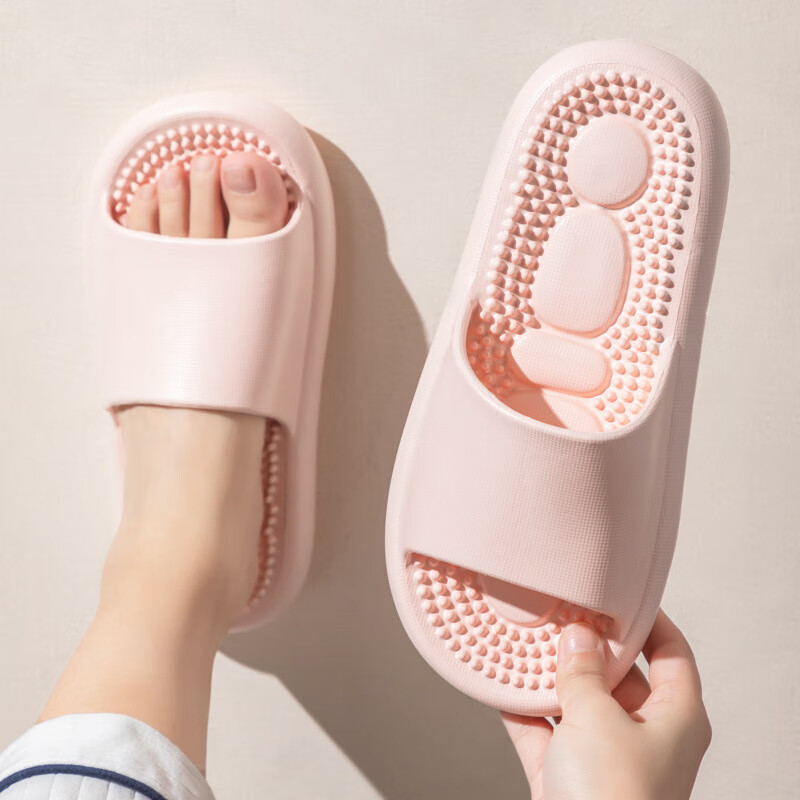 韵优利(yunyouli)平底按摩拖鞋女夏季居家浴室防滑软底纯色休闲eva凉