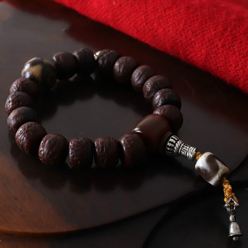 豪珠 【原创孤品】藏传老凤眼菩提手串 西藏天珠手链藏式佛珠念珠