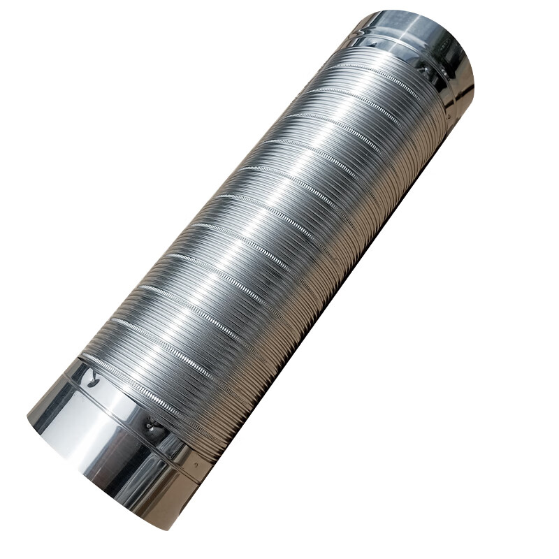 京加明脱排油烟机排烟管304不锈钢烟道管180耐高温金属排烟硬管防鼠