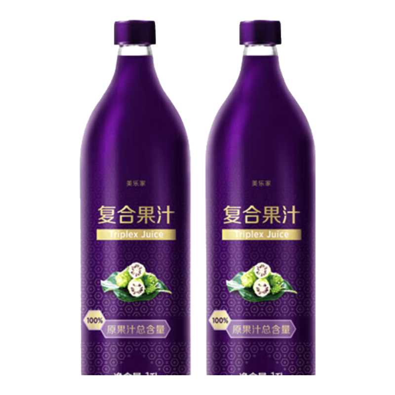 美樂家復合果汁飲料隨身包諾麗果漿100%原液大瓶便攜裝環(huán)保超市官網(wǎng)直購 復合果汁30天組合B 2L*2瓶